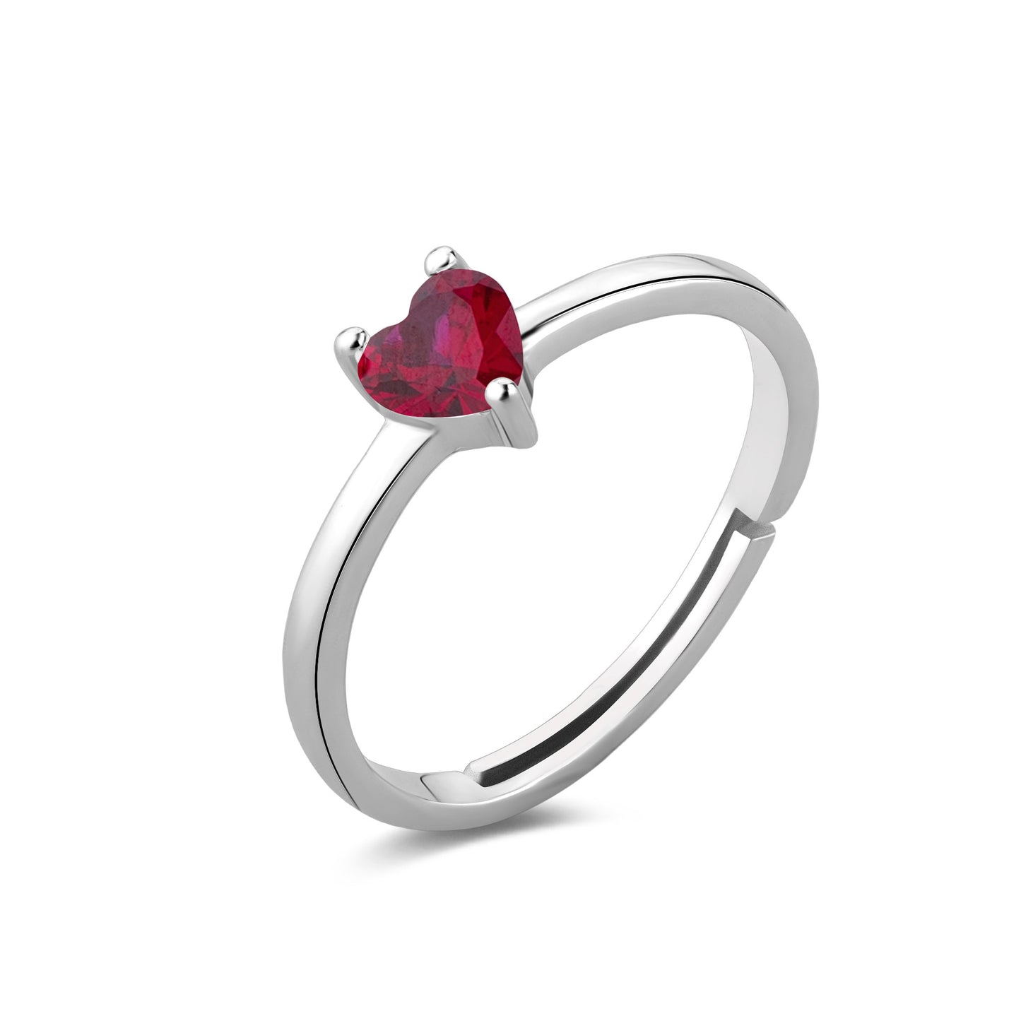 ANELLO AMORE ARGENTO 925 ROSSO