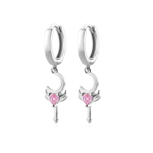 MAGIC LOVE HOOP EARRINGS 925 SILVER (silver)