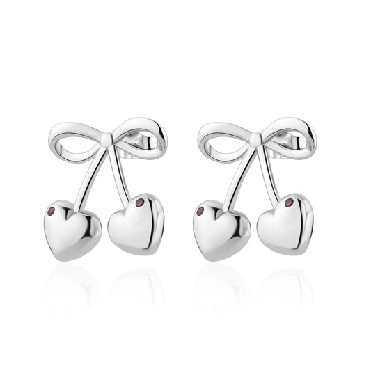 CHERRY LOVE EARRINGS 925 SILVER (silver)