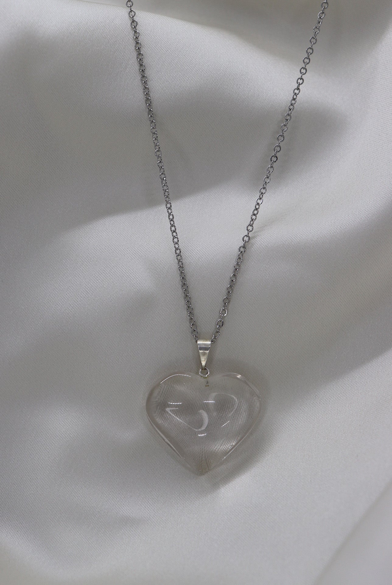 SMOKY QUARTZ HEART NECKLACE