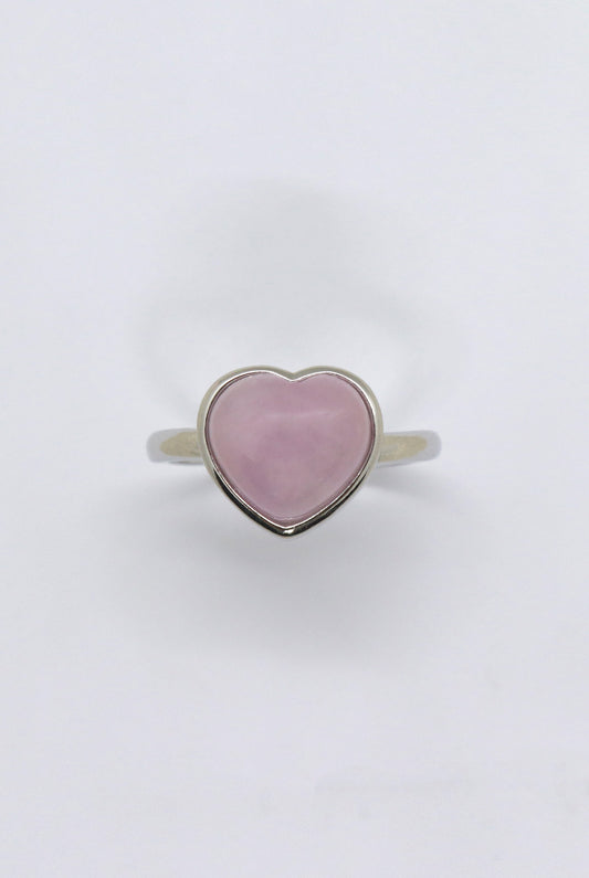 LEPIDOLITE HEART RING